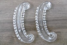 2 ANCIENS ELEMENTS PLAQUE EN VERRE MURANO POUR MIROIR VENITIEN VENISE DORE