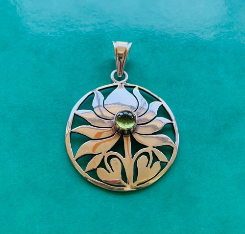 Pendentif lotus argent 925 - lotus,