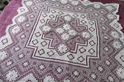 Nappe réalisée dentelle - nappe,