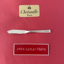 COUTEAU POISSON 19.8 CM TRIADE CHRISTOFLE FRANCE METAL ARGENTE TRÈS BEL ÉTAT