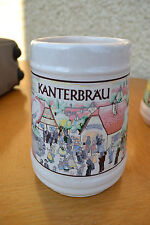 Chope à bière en céramique Kanterbrau 70Cl  et sans couvercle en étain (Chope )