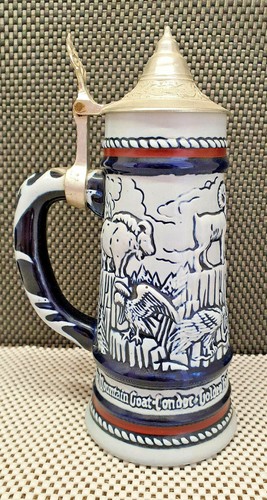 Ancienne chope avon bleu - ancienne,
