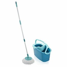 Leifheit Kit de nettoyage Rotation Disc Mop Ergo, Mop avec manche télescopiqu...