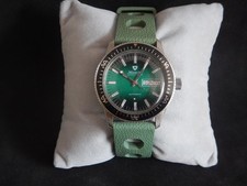 NIVADA SKIN DIVER PLONGÉE SUPERBE ÉTAT LUNETTE ACIER AUTO DAY/DATE CAL. AS 2066