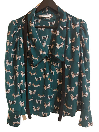 Zara chemise vert - chemise, imprimé