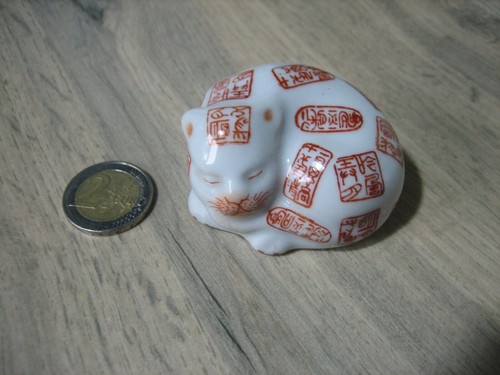 Figurine chat dormeur - chat, chinois
