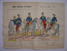 Imagerie épinal ETAT-MAJOR Mac-Mahon Général Crémer Bourbaki Trochu Uhrich 1870