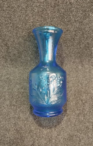 Vase vintage verre bleu - vintage,