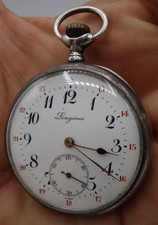 montre à gousset Longines argent massif  .fonctionne