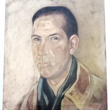 Guerre 39 45 Stalag VII A WW2 Tableau de Prisonnier français Signé 1943 Muséal