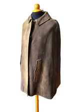 CAPE EN DAIM BRODE VINTAGE 60 Suede cape T. 38/40 sz M