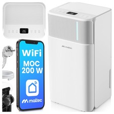 Déshumidificateur Absorbeur d'humidité MalTec Wifi Timer Hygrostat 12l/24h LED