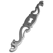 Antique Metal Steel Key Hole Cover Shield Plate Grey Silver Rooster Left Lock