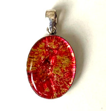 PENDENTIF Ovale en verre &