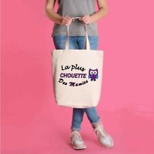 Cadeau Fête Des Grands-Mères Sac Tote Bag Personnalisé Coton Fabriqué En France