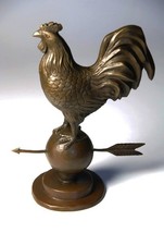 Animalier. Coq,  Sympathique  Sculpture en bronze, signée Daste