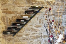 Étagère à vin 2ème choix produit B métal 100 cm mur noir porte bouteille...