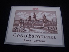 etiquette vin Chateau Cos d'Estournel 2006 specimen Saint Estèphe wine label
