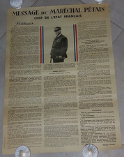 AFFICHE Message du Maréchal