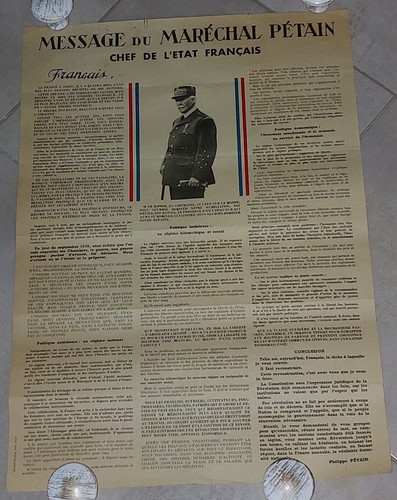 Affiche message maréchal - affiche,