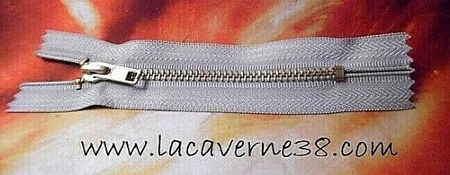 Fermeture éclair 10cm gris
