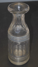 -BELLE  ANCIENNE CARAFE VERRE EPAIS PANS COUPES XIXe COLLECTION VITRINE   D