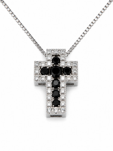 Collier croix bianco750 - collier, or
