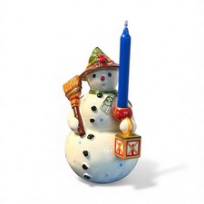 Villeroy & Boch Bougeoir Bonhomme de Neige « Nostalgic Light » — Hauteur 18 cm