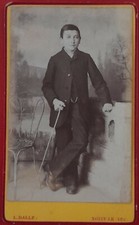 Photo ancienne CDV Portrait jeune garçon L Dalle à  Noisy le sec