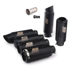 Tuyau Échappement Moto Universel 51mm 60mm Inox Courbe Droite Type GP Course Yam