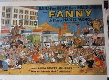 Cinéma - DUBOUT - Affiche FANNY - film de PAGNOL - Marseille vieux port - 2017