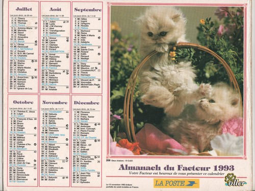 1993 calendrier des - 1993,