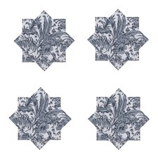 20 20 " Blanc Gris Coton Serviette Table Lin Dîner 100% Imprimé Floral Mariage