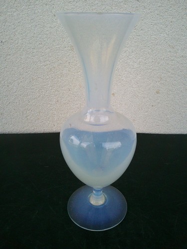 Vase opaline bleu jolie - vase,