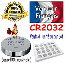 Piles CR2032 VARTA Lithium 3V - Vente x1 ou par Lot ( dispo aussi LR6 et LR03 )