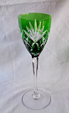 SAINT LOUIS CHANTILLY VERRE A VIN ROEMER CRISTAL DOUBLÉ DE COULEUR COLORÉ VERT