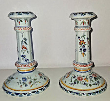 Paire de bougeoirs Desvres