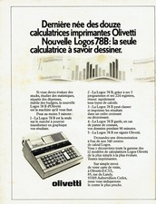 Publicité Advertising 059 1979  Olivetti nouvelle calculatrice  imprimante Logos