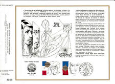 * feuillet CEF  tableau triptyque Trémois  la France et 75 Paris   1981