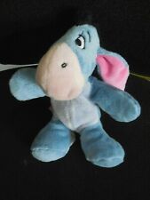 doudou peluche Bourriquet Bleu rose noeud queue DISNEY NICOTOY 21cm (2 dispo)