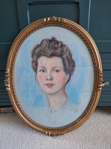Tableau portrait pastel - portrait, au
