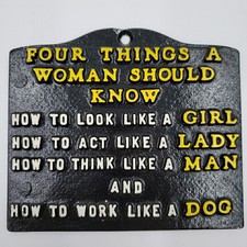 Vintage cast wall hanging - wall,