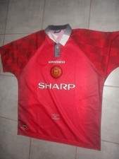 !! Maillot foot ancien old shirt jersey MUFC MANCHESTER UNITED CANTONA Size XL !