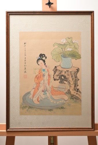 Aquarelle originale sur - originale, soie