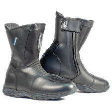 Bottes De Moto Richa Monza Imperméables En Cuir Textile – Noires