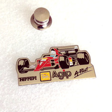 Pin's lapel pin pins F1 FORMULE 1  FERRARI AGIP Signature A. Alain PROST Signé
