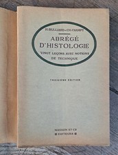 LIVRE ABRÉGÉ D'HISTOLOGIE TROISIÈME ÉDITION MASSON ÉDITEUR H BULLIARD CH CHAMPY