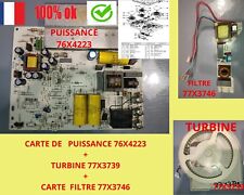 Carte de Puissance + filtre + ventilateur Sauter Brandt 76x4223 77x3739 77x3746