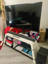 Meuble TV Blanc 80x36x50 cm Bois d'ing�nierie