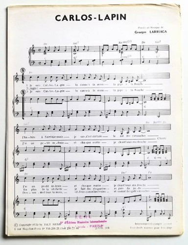 Partition vintage sheet music